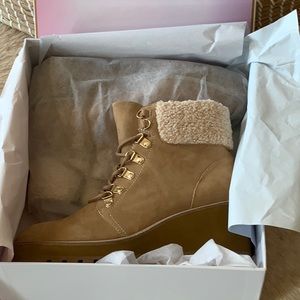 Sand Brand New Lace Up Wedge Boots size 9